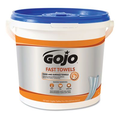 GOJO 6298 Fast Towels Heavy Duty Wet Wipes, 7-3/4" x 11", Blue - 520 / Case