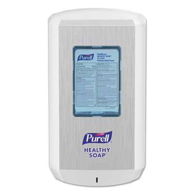 GOJO 653001 PURELL CS6 Soap Touch-Free Automatic Dispenser, 1200 mL, 4.88" x 8.19" x 11.38", White - 1 / Case