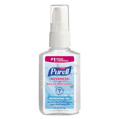 Gojo 960624 Purell Instant Hand Sanitizer Gel, 2 oz Pump Bottle - 24 / Case