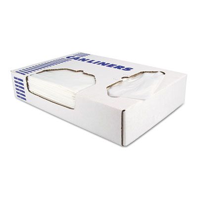 Heritage D4832RC 12-16 Gallon Trash Can Liners / Garbage Bags, 0.35 Mil, 24" x 32", Clear - 1000 / Case