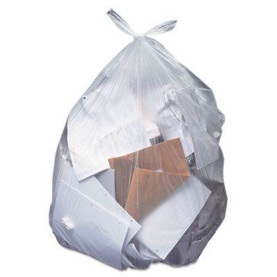Heritage H4832RC 12-16 Gallon Trash Can Liners / Garbage Bags, 0.35 Mil, 24" x 32", Clear - 500 / Case