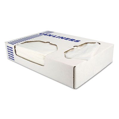 Heritage H5645TCR01 23 Gallon Trash Can Liners / Garbage Bags, 0.9 Mil, 28" x 45", Clear - 200 / Case