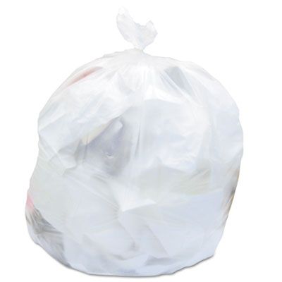 Heritage Z4824RNR01 10 Gallon Trash Can Liners / Garbage Bags, 24" x 24", 6 Mic, HDPE, Natural - 1000 / Case