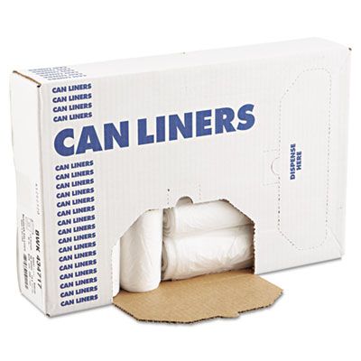 Heritage Z5845HNR01 Accufit 23 Gallon Trash Can Liners / Garbage Bags, 14 Mic, 29" x 45", Natural - 250 / Case