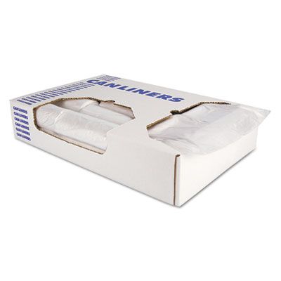 Heritage Z6037XNR01 30 Gallon Trash Can Liners / Garbage Bags, 16 Mic, 30" x 37", Natural - 500 / Case