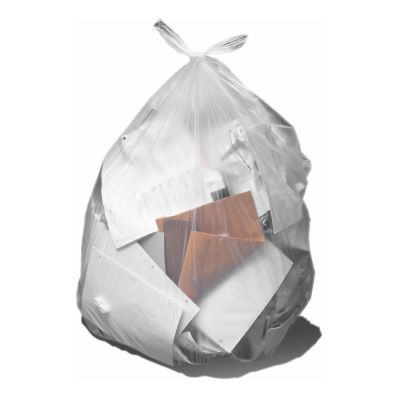 Heritage Z7660HNR01 60 Gallon Trash Can Liners, 38" x 60", 14 Mic, HDPE, Natural - 200 / Case