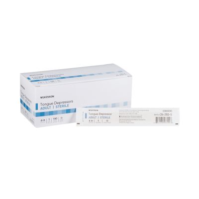 McKesson Tongue Depressor, 6", Sterile - 1000 / Case