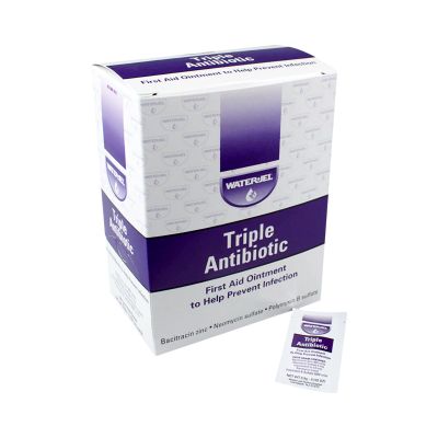 Water Jel WJTA1728 First Aid Antibiotic Ointment, Bacitracin / Neomycin / Polymyxin B, 0.9 Gram Individual Packet - 144 / Case