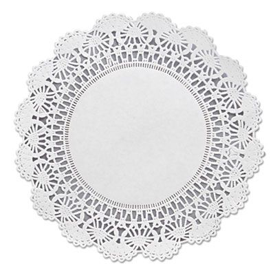 Hoffmaster 500236 8" Cambridge Lace Paper Doilies, White - 1000 / Case