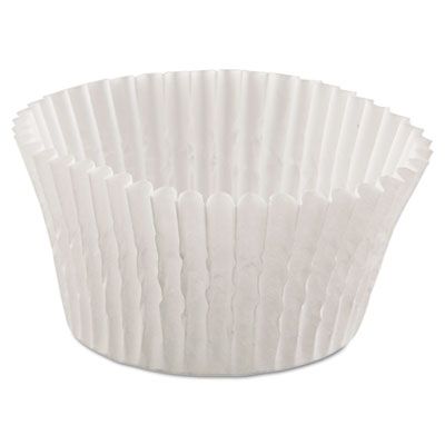 Hoffmaster 610032 Fluted Baking Cups, 4.5" Diameter x 1.25" H, White - 10000 / Case