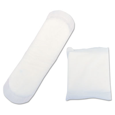 Hospeco 250IM Maxithins Sanitary Pads, Individually Wrapped - 250 / Case