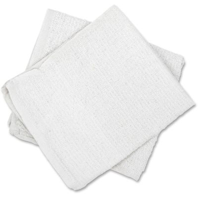 Hospeco 536605DZBX Bar Mops / Counter Cloths, 14" x 17", White - 60 / Case