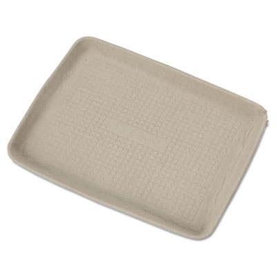 Huhtamaki 20815 Chinet StrongHolder Molded Fiber Food Trays, 9" x 12" x 1", Beige - 250 / Case