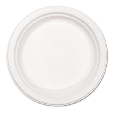 Huhtamaki Chinet 21227 Verdict 8.75" Classic Paper Plates, Molded Fiber, White - 500 / Case