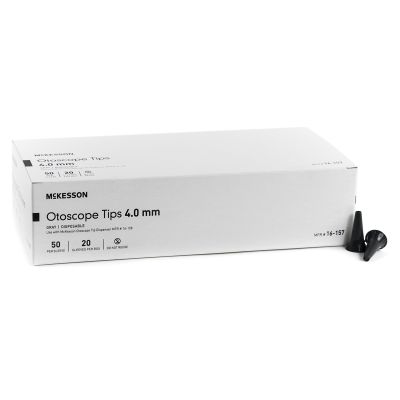 McKesson Otoscope Ear Speculum Tip, Plastic, 4 mm, Disposable - 10000 / Case