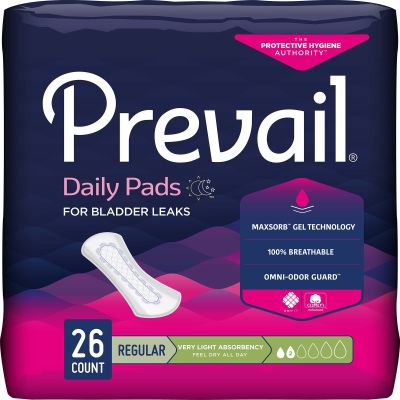 Prevail Daily Pads for Light Bladder Leaks - 312 / Case