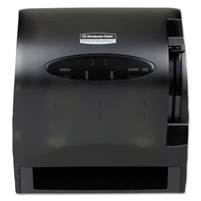 Kimberly-Clark 09765 Lev-R-Matic Roll Towel Dispenser, 13.3" x 9.8" x 13.5", Smoke - 1 / Case