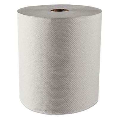 Kimberly-Clark 01052 Scott Hardwound Roll Paper Hand Towels, 2 Ply, Recycled, 8" x 800', 1.5" Core, White - 12 / Case