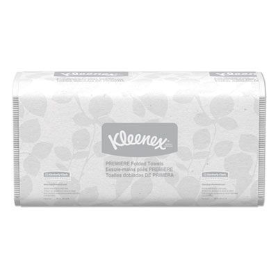 Kimberly-Clark 13253 Kleenex Premiere Folded Paper Hand Towels, White - 3000 / Case