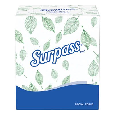 Kimberly-Clark 21320 Surpass 2 Ply Facial Tissue, 110 Sheets / Cube Box, 8.3" x 8", White - 36 / Case