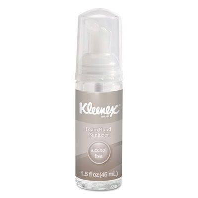 Kimberly-Clark 34136 Kleenex Foam Hand Sanitizer, Alcohol-Free, 1.5 oz Travel Bottle - 24 / Case