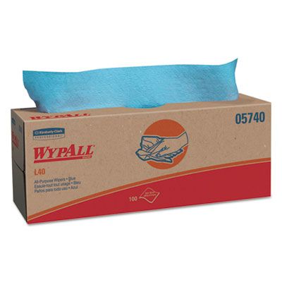 Kimberly-Clark 05740 WypAll L40 All Purpose Towels, 9.8" x 16.4", Blue - 900 / Case