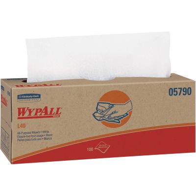 Kimberly-Clark 05790 WypAll L40 All Purpose Towels, 9.8" x 16.4",  White - 900 / Case