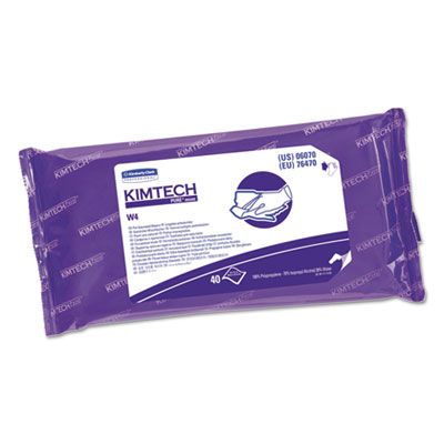 Kimberly-Clark 06070 Kimtech W4 PreStat Alcohol Wipers, 70% IPA, 9" x 11", White - 400 / Case