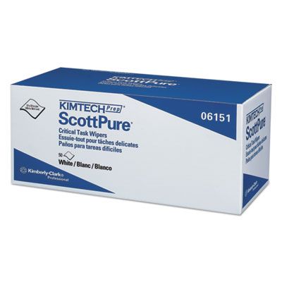 Kimberly-Clark 06151 Kimtech Prep ScottPure Critical Task Wipers for Sensitive Tasks, 12" x 23", White - 400 / Case