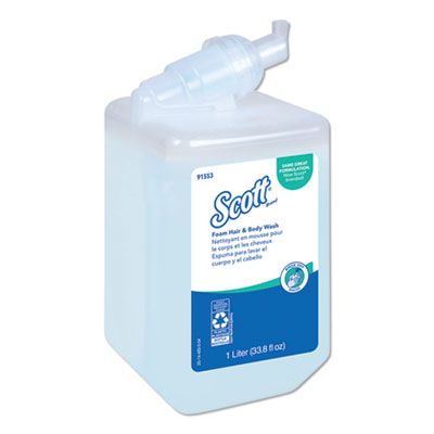 Kimberly Clark 91553 Scott Pro Foam Hair & Body Wash, Floral Scent, 1000 ml Refill - 6 / Case