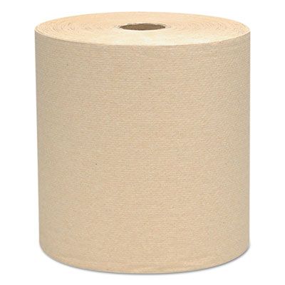 Kimberly-Clark 04142 Scott Essential Hardwound Roll Paper Hand Towels, 1 Ply, Recycled, 8" x 800', 1.5" Core, Brown - 12 / Case