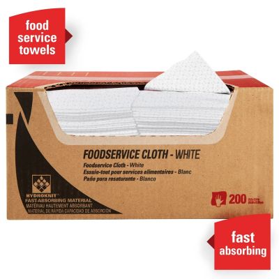 Kimberly-Clark 06053 WypAll Foodservice Towels, 23.5" x 12.5", White - 200 / Case