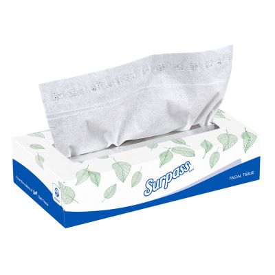 Kimberly-Clark 21340 Surpass 2 Ply Facial Tissue, 100 Sheets / Flat Box, 8.3" x 8", White - 30 / Case