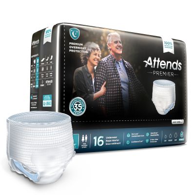Attends Premier Overnight Pull Up Underwear, Large (44 to 58 in.) - 64 / Case