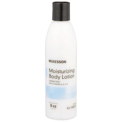 McKesson 53-1352-8 Moisturizing Body & Hand Lotion, Summer Rain Scent, 8 oz Bottle - 48 / Case
