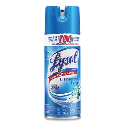 Reckitt Benckiser 02845 Lysol Disinfectant Spray, Spring Waterfall Scent, 12.5 oz Aerosol Can - 12 / Case