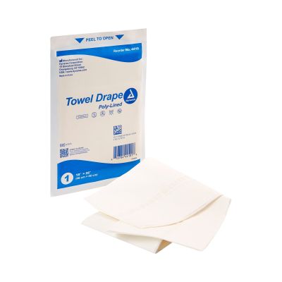Dynarex Towel Drape, Poly Lined, 18" x 26", Sterile - 50 / Case