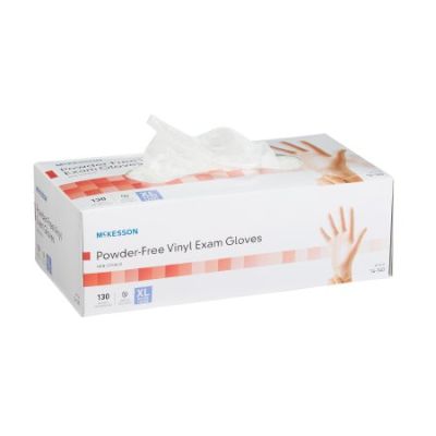 McKesson Vinyl Exam Gloves, Powder-Free, X-Large - 1300 / Case