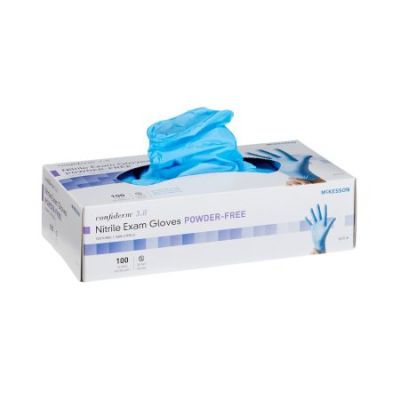 McKesson Confiderm 3.8 Nitrile Exam Gloves, Powder Free, Large, Blue - 1000 / Case