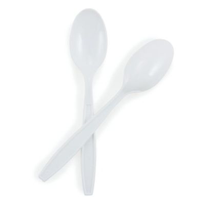 McKesson 16-4597 Plastic Spoons, Heavy Weight Polypropylene, White - 1000 / Case