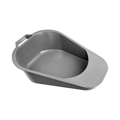 McKesson 51-H100-11 Fracture Bedpan / Female Urinal, Plastic, Gray, 34 oz / 1006 mL - 50 / Case