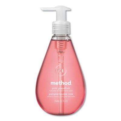 Method 39 Gel Hand Wash, Pink Grapefruit Scent, 12 oz Pump Bottle - 6 / Case