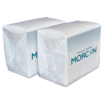 Morcon 3466 Morsoft Paper Dinner Napkins, 2 Ply, 14.5" x 16.5", White - 3000 / Case