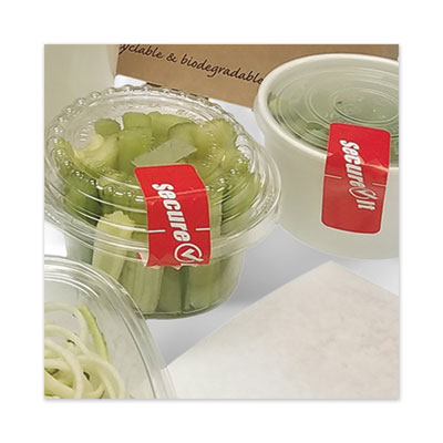 National Checking P13SI2 SecureIT Tamper Evident Food Container Seal, 1" x 3", Red - 500 / Case