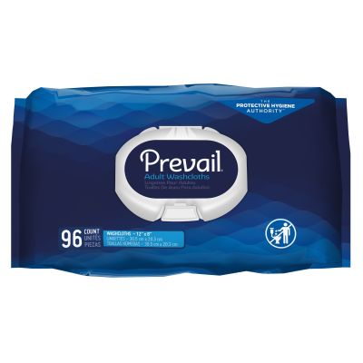 Prevail Wipes / Adult Washcloths with Lotion, Scented - 576 / Case
