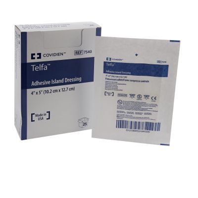 Telfa Adhesive Island Dressing, 4" x 5" - 200 / Case