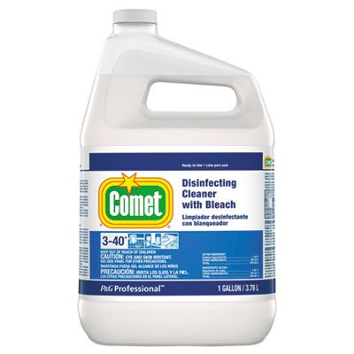 P&G 24651 Comet Disinfecting Cleaner with Bleach, 1 Gallon Bottle - 3 / Case