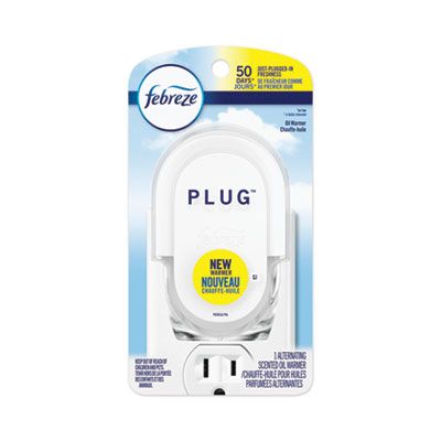 P&G 68232 Febreze PLUG Air Freshener Scented Oil Warmer, Off White - 4 / Case