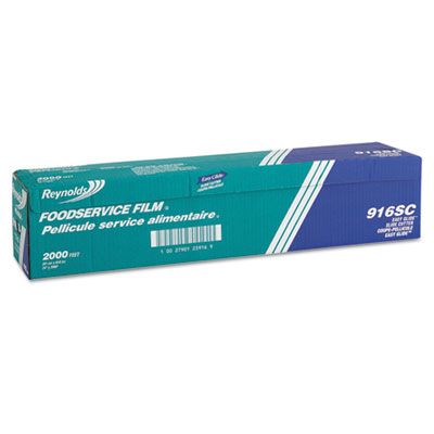 Pactiv 916 Reynolds Foodservice Film Roll, PVC, Cutter Box, 24" x 2000', Clear - 1 / Case