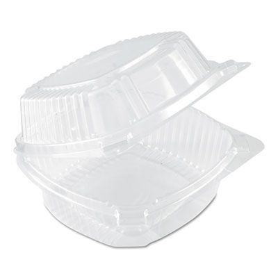 Pactiv YCI81160 Clearview SmartLock Plastic Hinged Containers, 20 oz, 5.75" x 6" x 3", Clear - 500 / Case